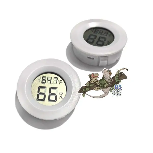 White "Button" Thermometer/Hygrometer