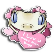 I Luv U Sticker 3"
